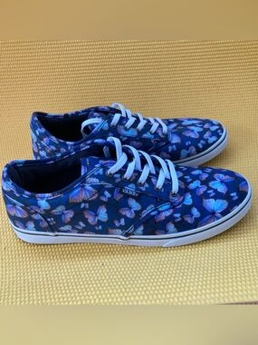 Vans Women’s Blue Butterfly Canvas Sneakers